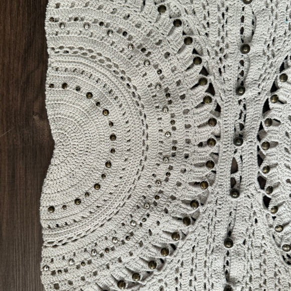Anthropologie One Girl Who Cream Crochet Sweater - Picture 4 of 10